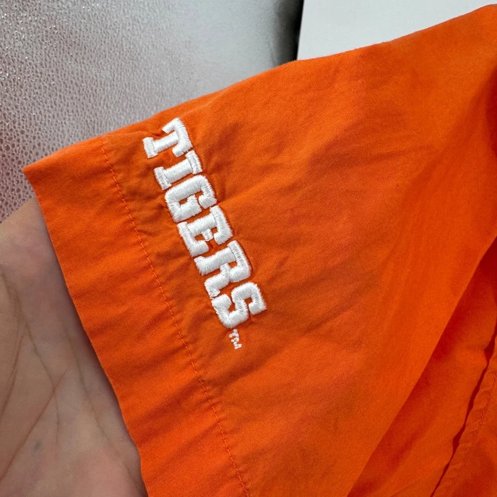 Columbia‎ Clemson Tigers PFG Fishing Shirt Mens XXL Orange Short Sleeve Utility